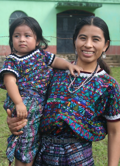 A beautiful Mayan woman and her daughter.