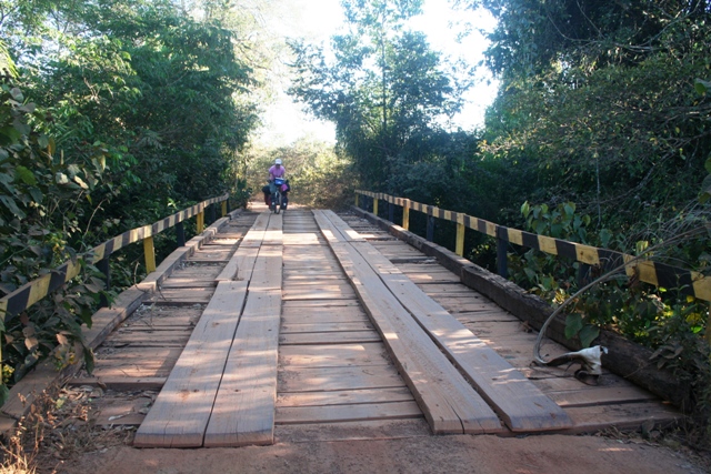A rickety bridge, not the one from the story but story, which was really rickety.