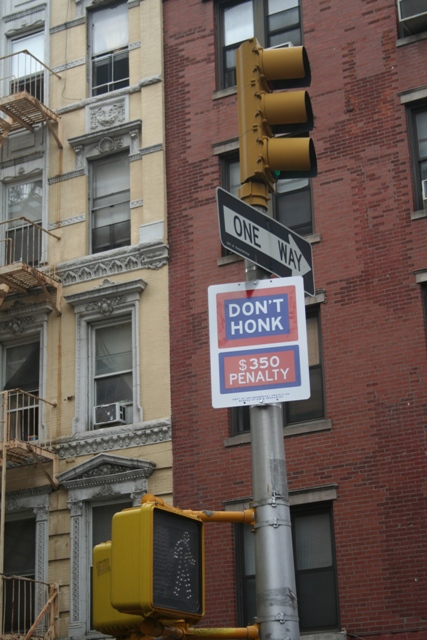 No honking in NYC