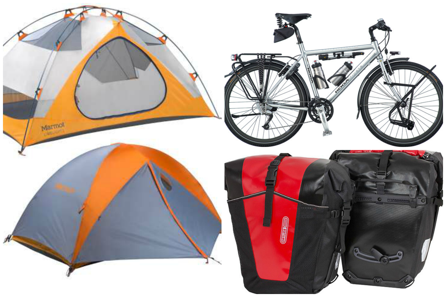 carrying tent on bike