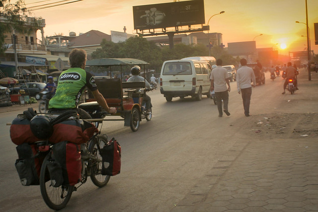 Eric Bicycle Touring in Cambodia near Siem Reap