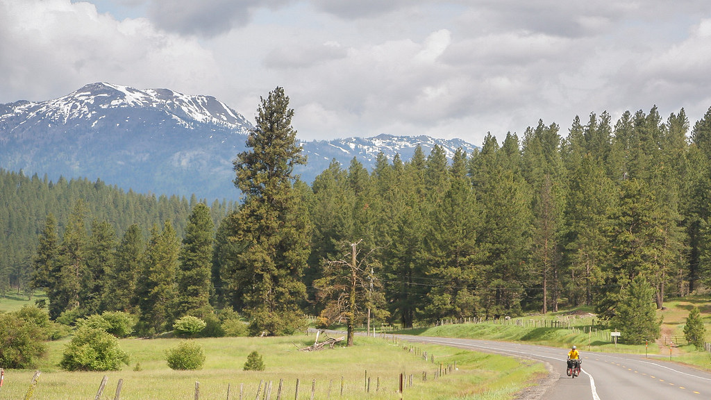 Bicycle touring in Northern Idaho near McCall